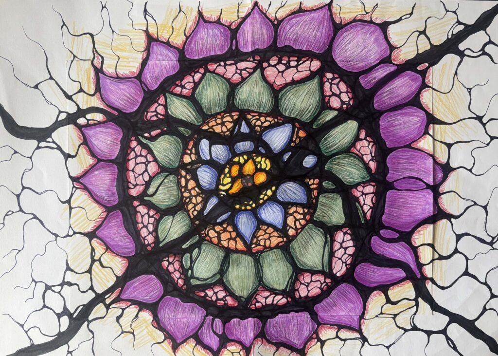 A drawing made in an ExpansionInk session